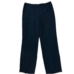 Talbots NWT Black Dress Pants, Lined, Flat Front, Wide Leg SZ 14 (MSRP $118)